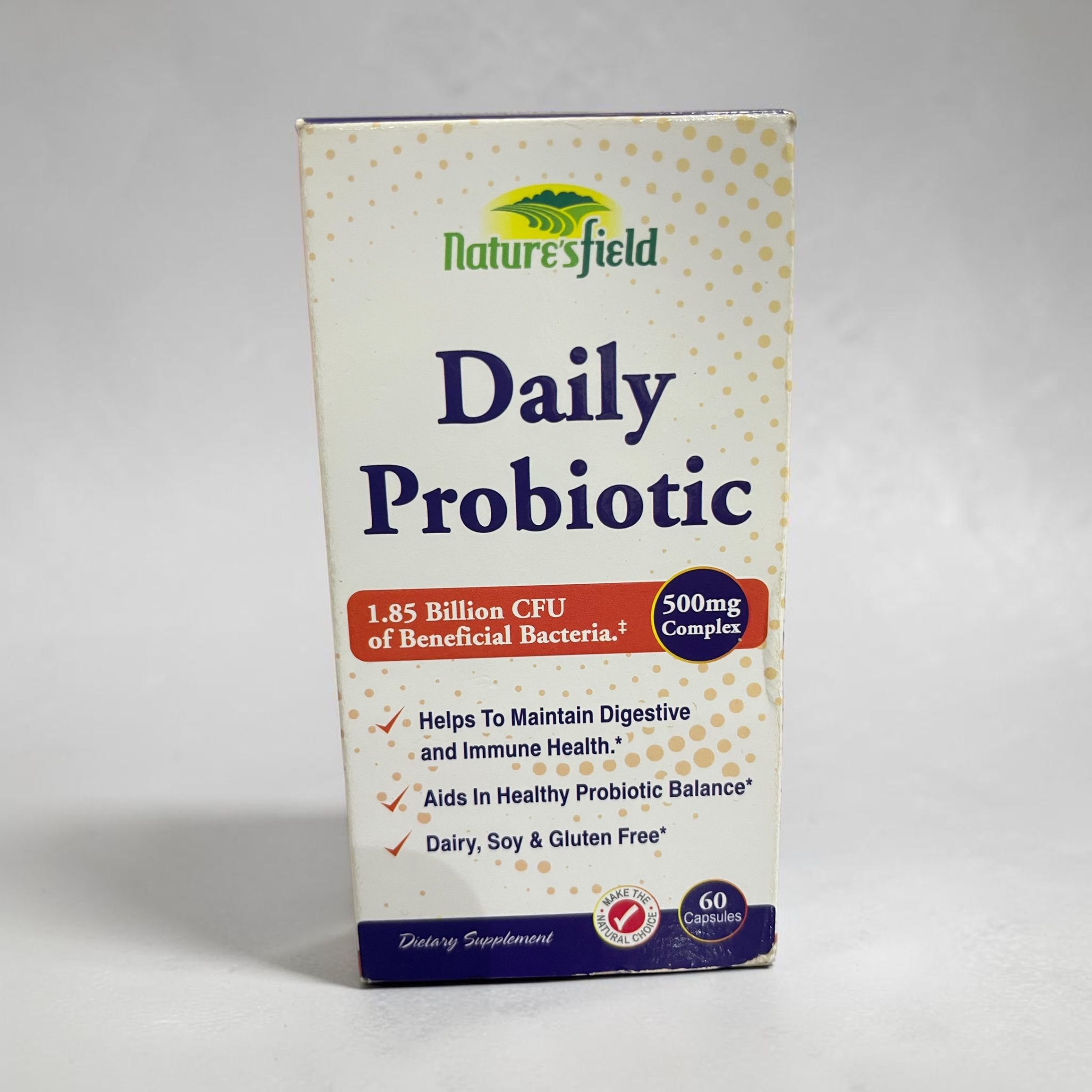 NATURES FIELD DAILY PROBIOTICS 500MG CAPS X60